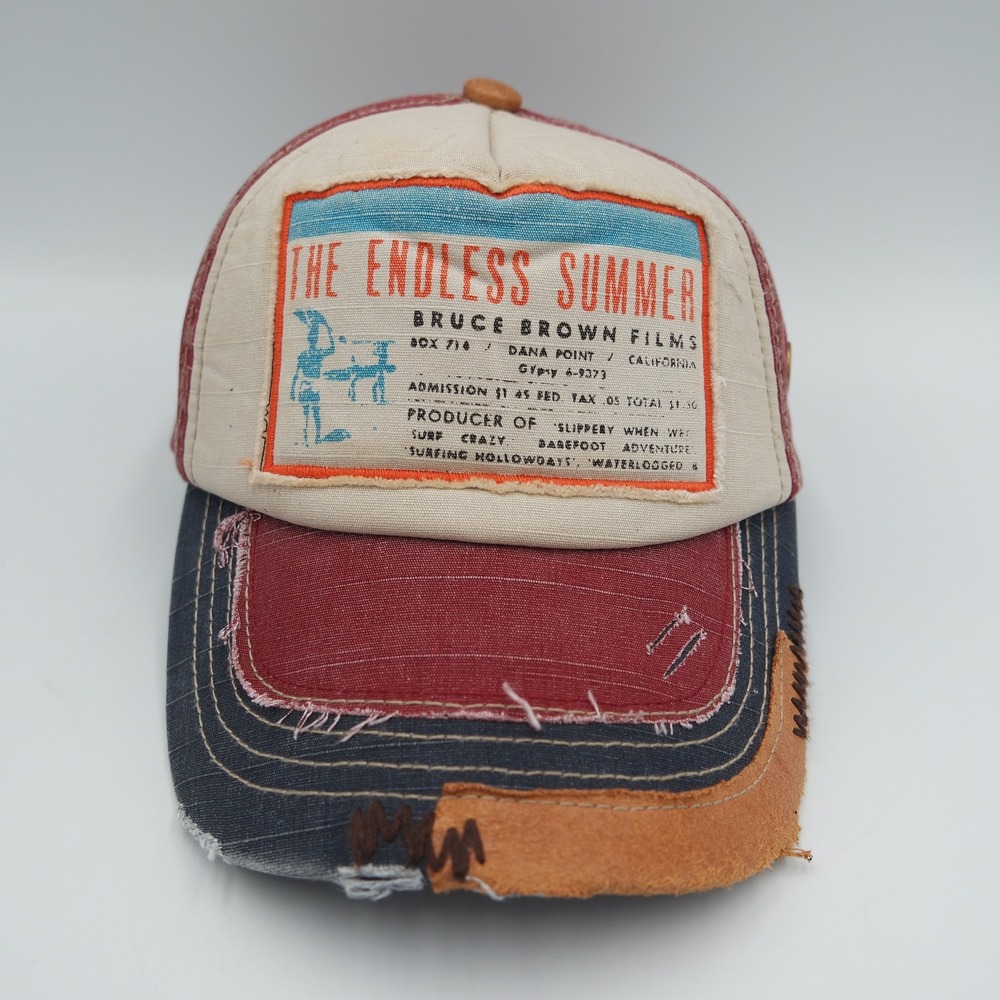 The Endless Summer Bruce Brown Films Distressed Patchwork Surf Trucker Hat
